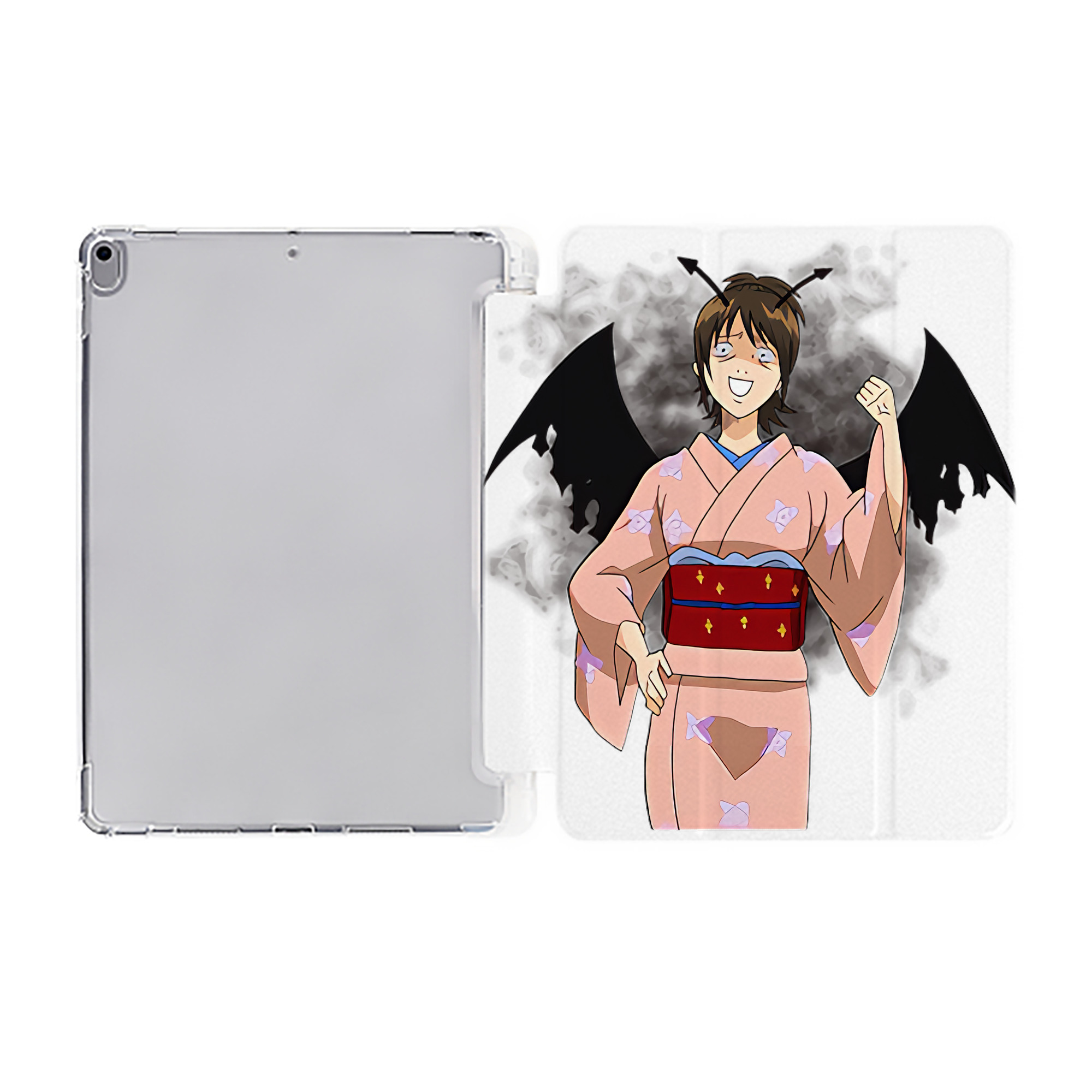 ぎんたま 坂田銀時（さかたぎんとき） 神楽 志村新八（しむら しんぱち） GINTAMA Sakata Gintoki Kagura Shimura Shinpachi IPad ケース ペン収納付き 三つ折りスタンド PUレザー×シリコン 対応機種9.5/10.5/10.9インチ